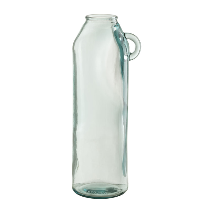 J-Line  Vase Anse Cylindre Recycle Verre Large