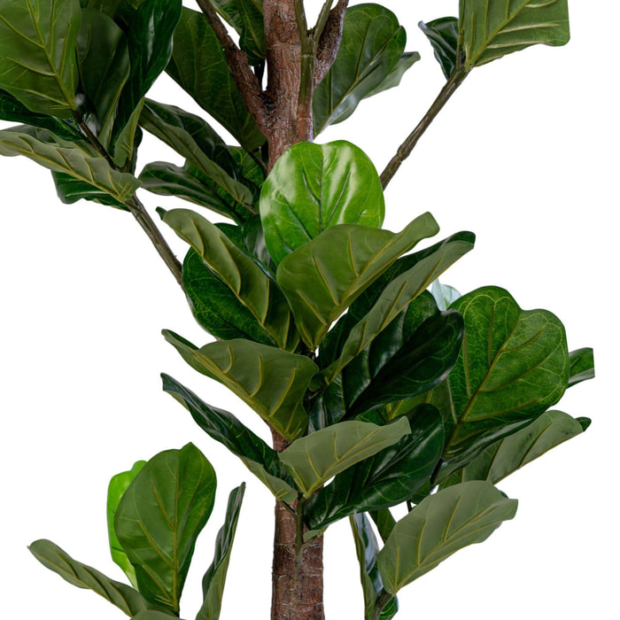 Ficus lyrata artificiale Fiddle Leaf Tree verde H 190 cm