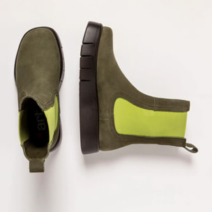 Botines 1345 NOBUCK KAKI-PISTACHO/ MALAGA color Kaki-pistacho