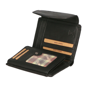 Portafoglio uomo in vera pelle - Modello False - RFID - 14.0 x 12.0 x 2.5 cm