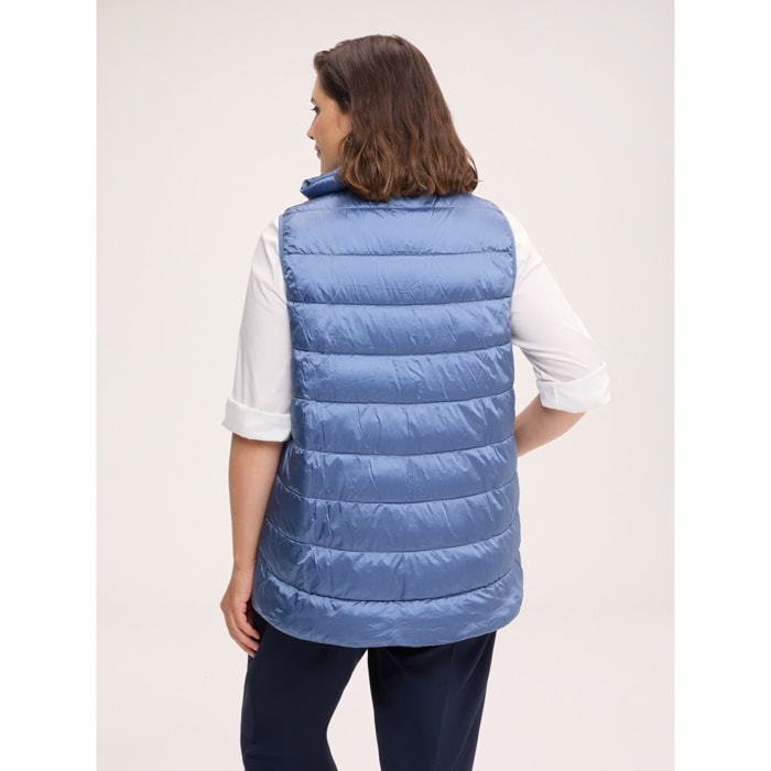 Fiorella Rubino - Piumino lightweight smanicato - Azzurro