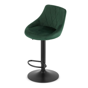 Set di 2 sgabelli bar Kast in velluto verde bosco