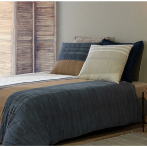 Parure housse de couette en coton beige