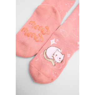 Confezione da 3 calzini termici antiscivolo per bambini Meow