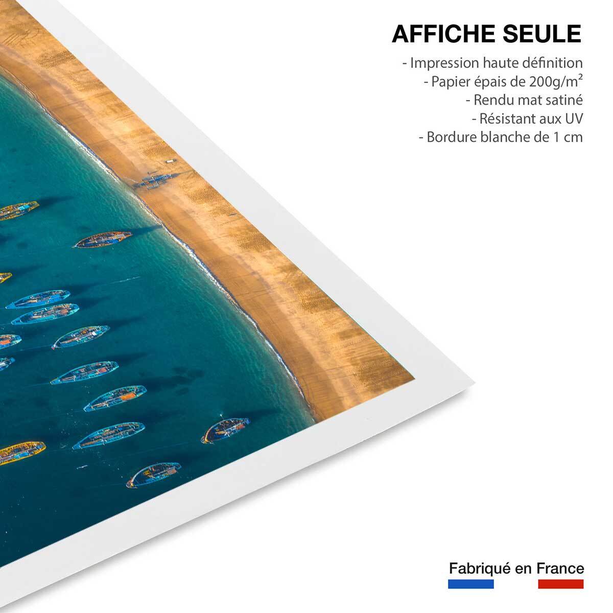 Poster bateaux de pêche Affiche seule