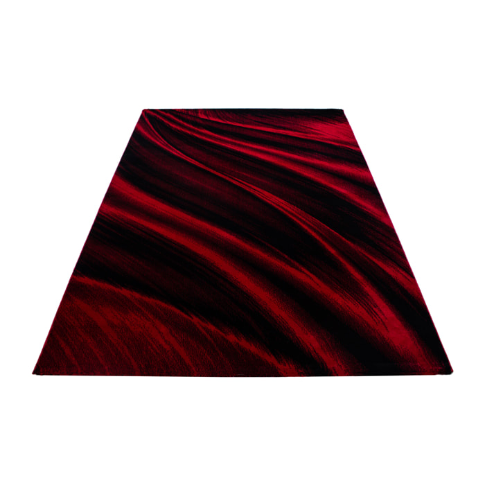 MIAMI - Tapis de salon à motif vague rouge - MIA6630ROU