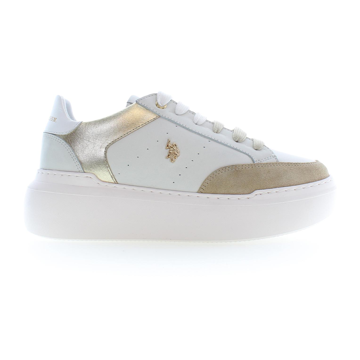 Sneakers U.S. Polo Assn Light Beige- Gold