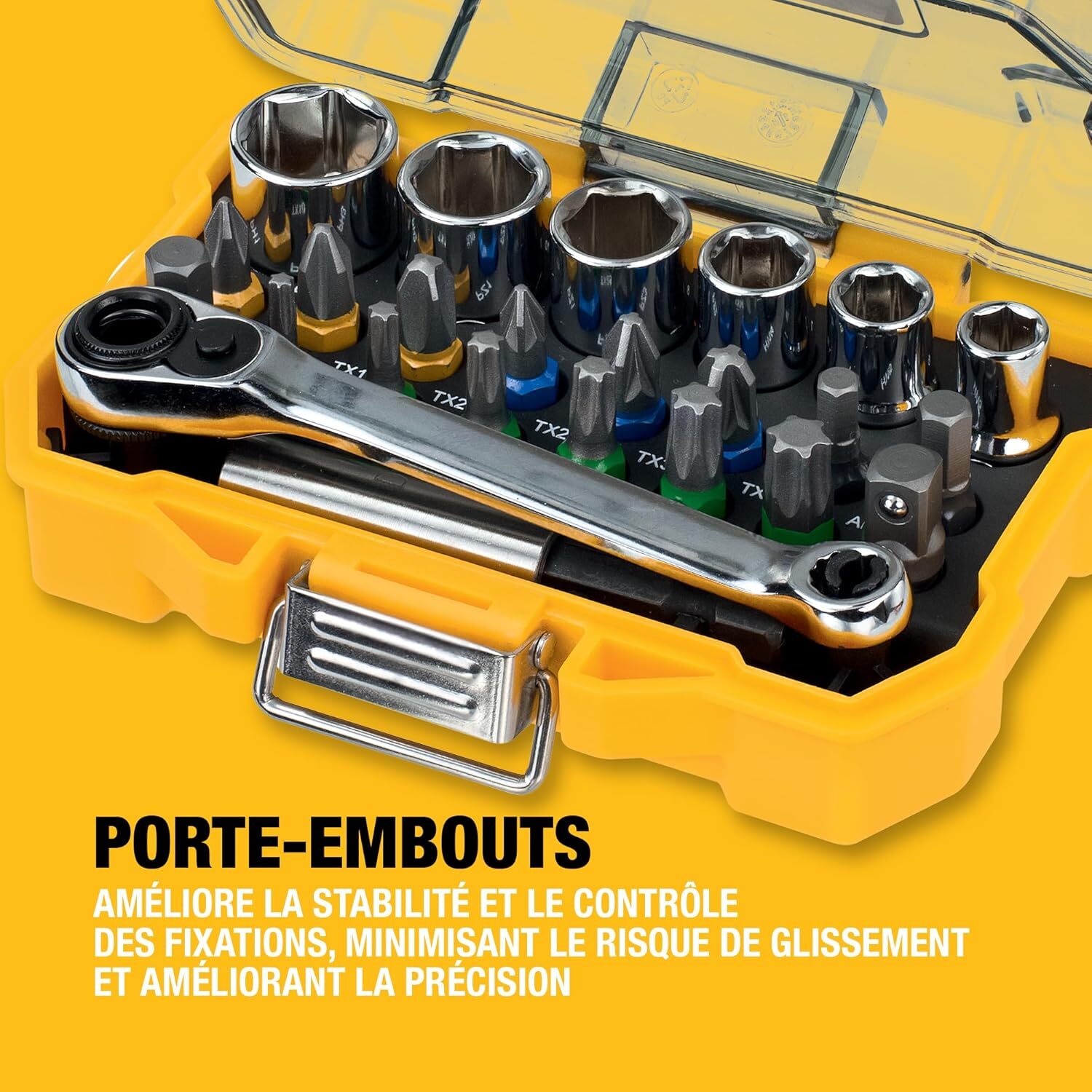 Coffret de 24 pièces avec douilles et embouts 25 mm - DEWALT - DT71516-QZ