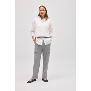 Pantaloni cargo grigi casual