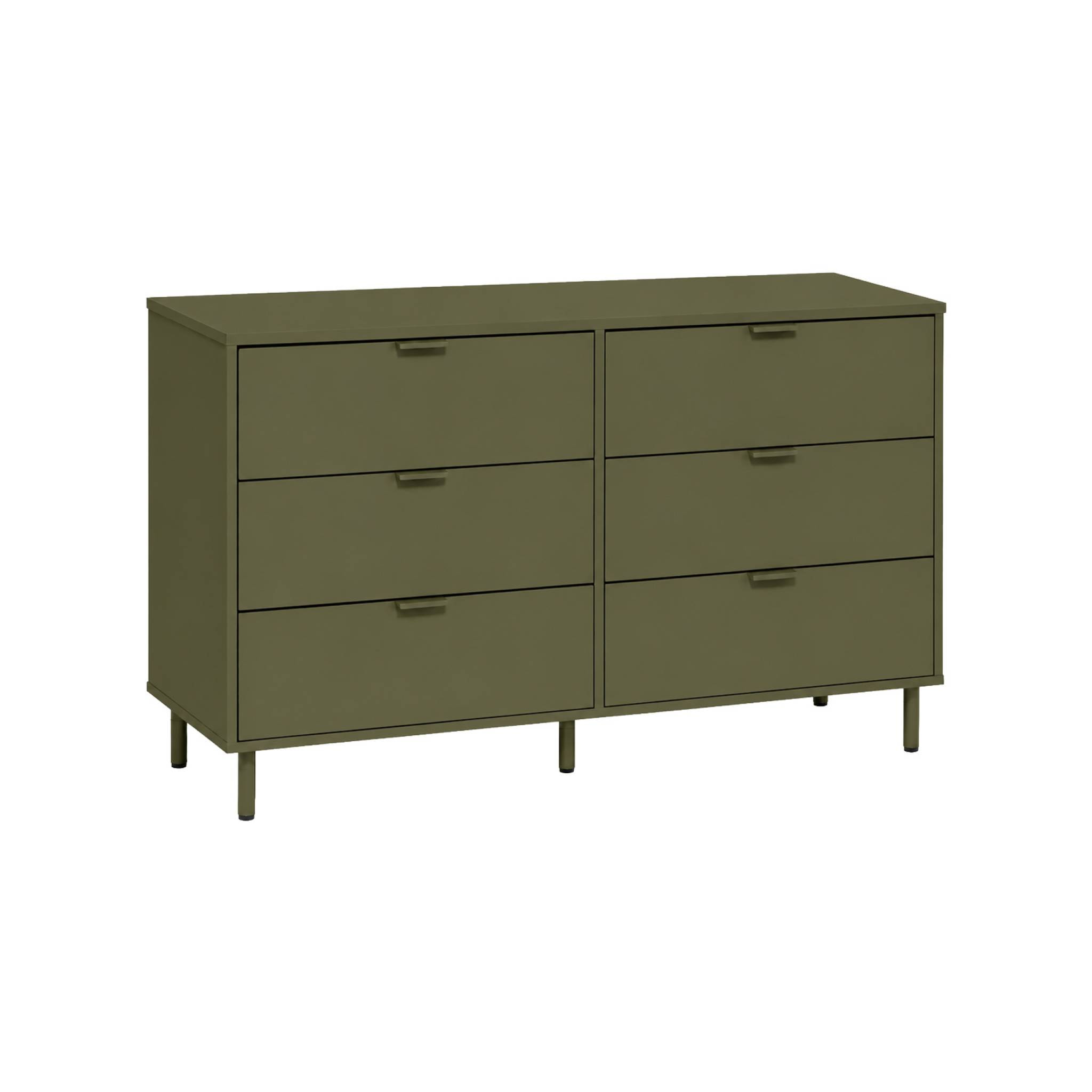 Commode décor bois et métal 6 tiroirs ELLIE