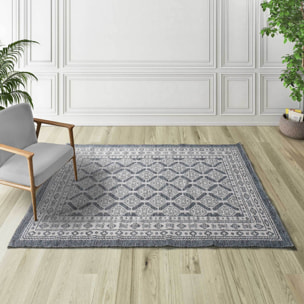 CHANDIA Alfombra kilim algodÃ³n reciclado en azul, varias medidas disponibles
