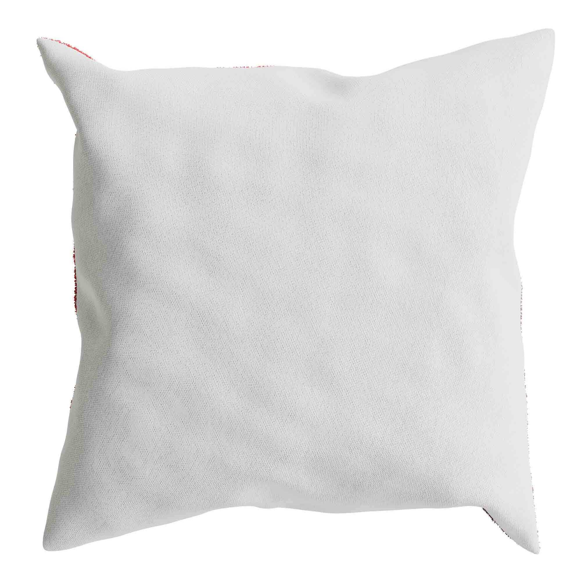 Coussin brodé, design moderne et coloré