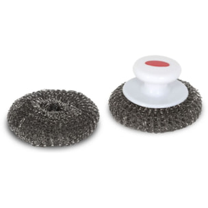 Brosse barbecue LE MARQUIER inox avec poignée X2