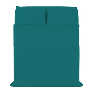COMPLETO LETTO MAX COLOR, 100% Cotone, Made in Italy - VERDE BOTTIGLIA