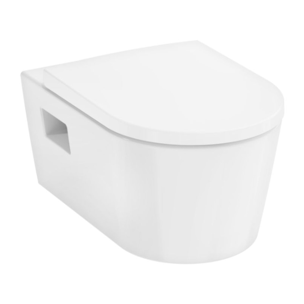 Pack WC Bati-support Geberit Duofix + WC sans bride EluPura Original S + Abattant classique + Plaque blanche (EluPuraSGeb3)