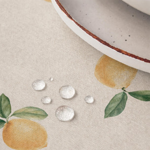 Mantel estampado antimanchas LEMON AMARILLO