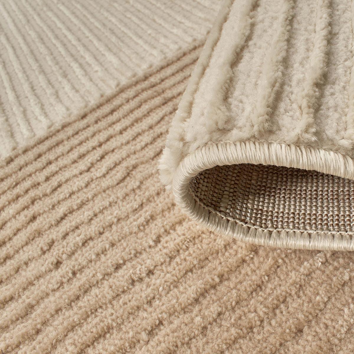 Tapis salon et chambre tissé motif géométrique COLU