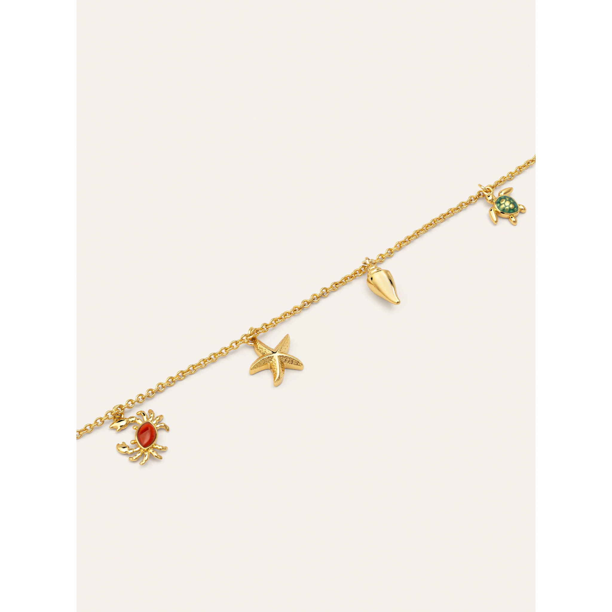 Collar Multicharms Seaside Baño Oro