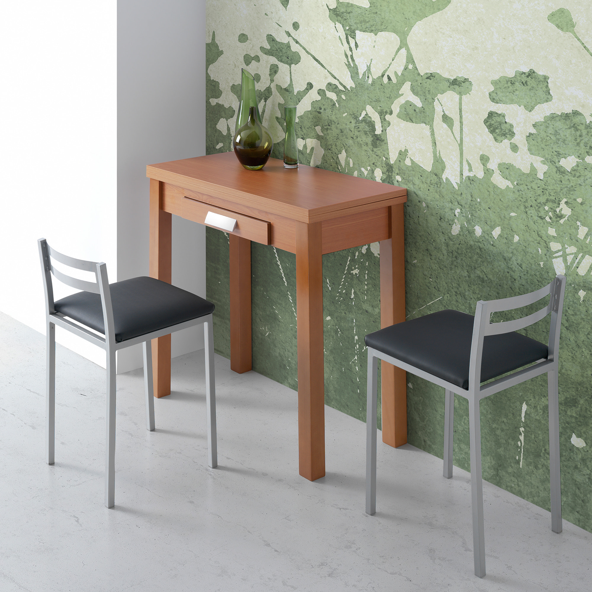 Set de 4 taburetes – Polipiel y metal