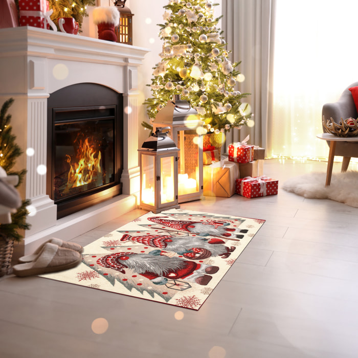 Tappeto Ingresso Arredo Natalizio Gnomi Classici