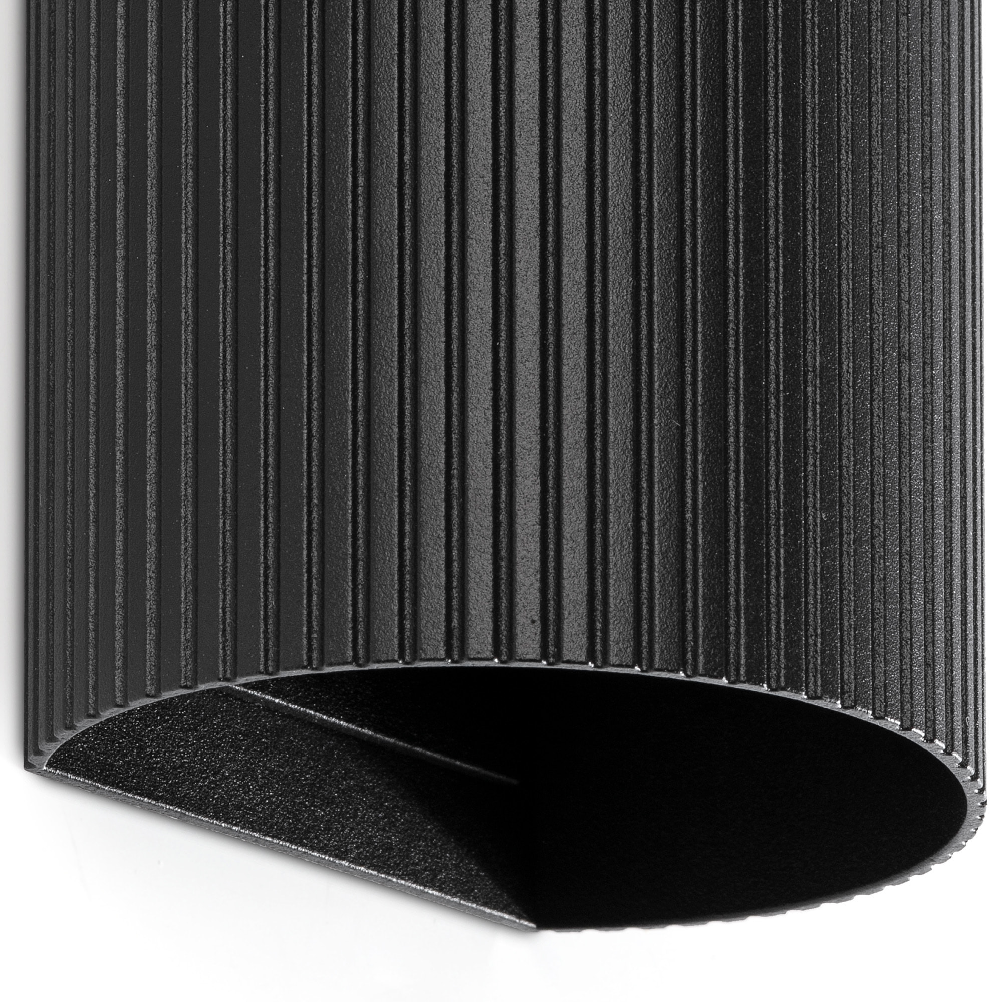 SOLE 2L Aplique redondo negro estriado