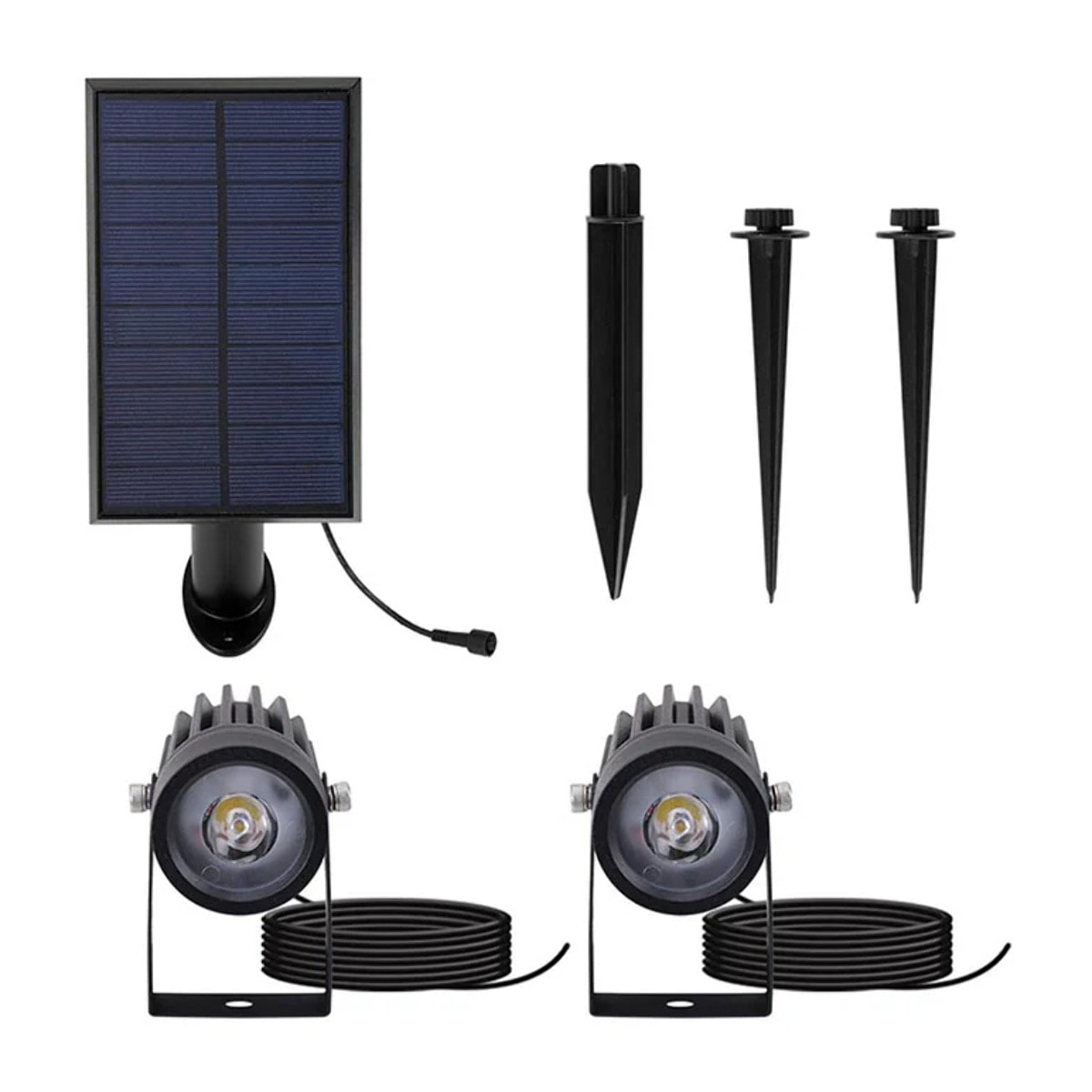 2 Spot solaire connecté ROUNDY Froid 100LM