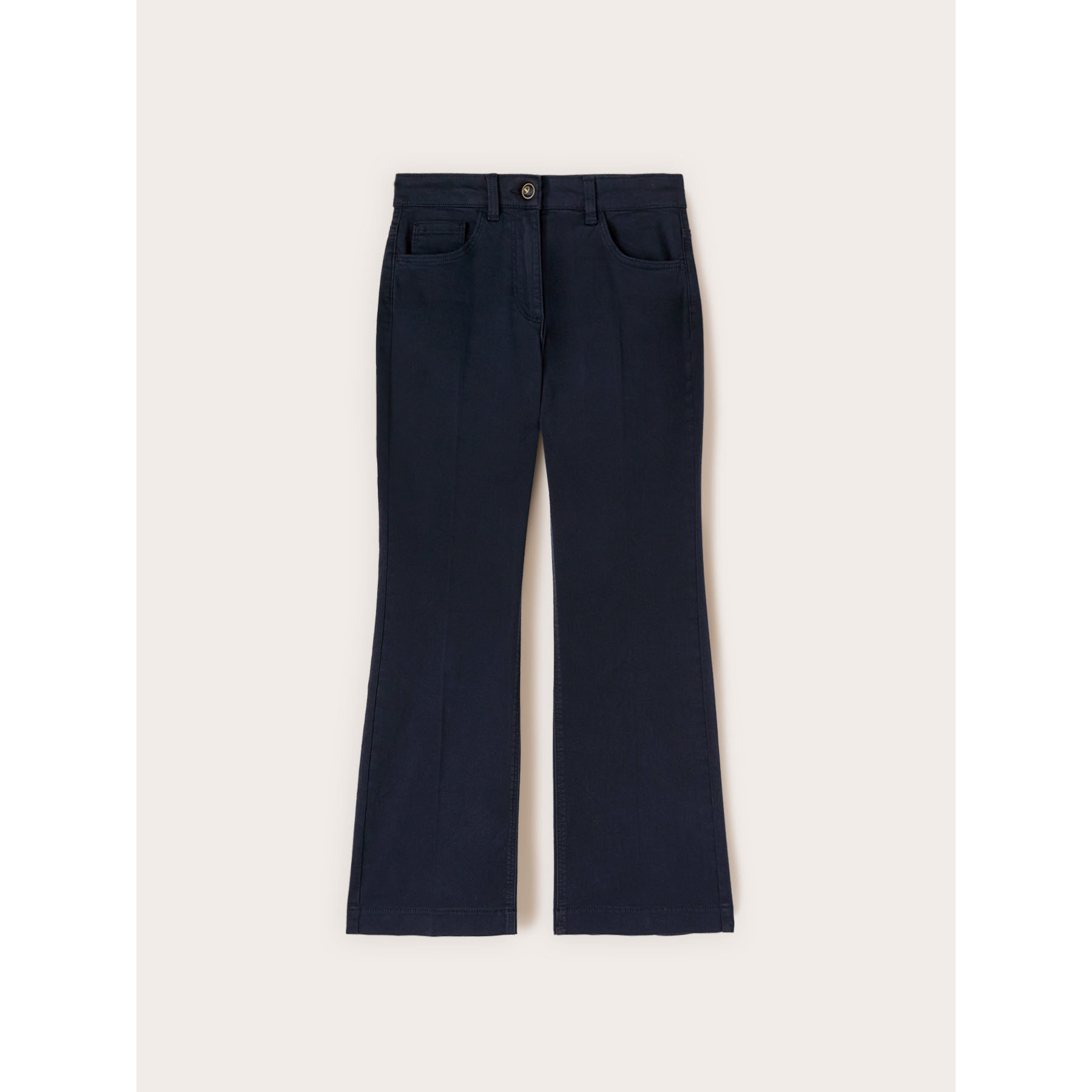 Motivi - Pantalones kick flare en drill - Azul