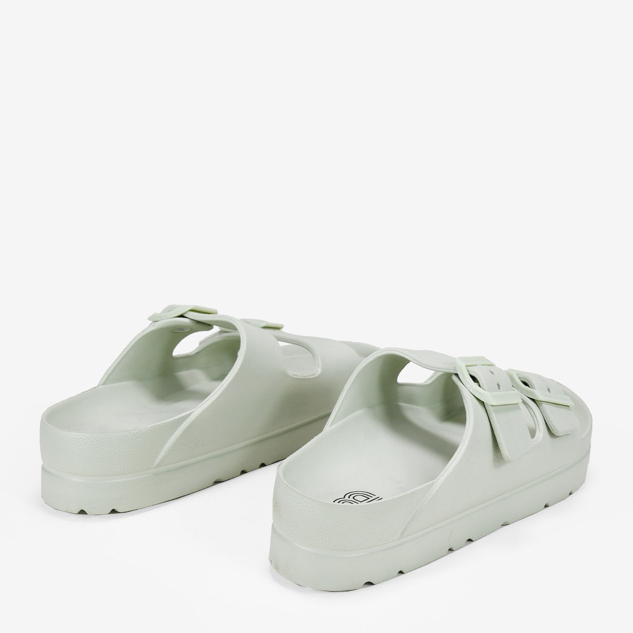 Sandalias de goma con plataforma verdes