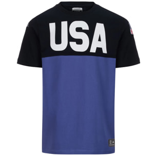 Kappa - T-Shirts & Top Uomo Donna Blu - Supporter Ayba2B Usa Us