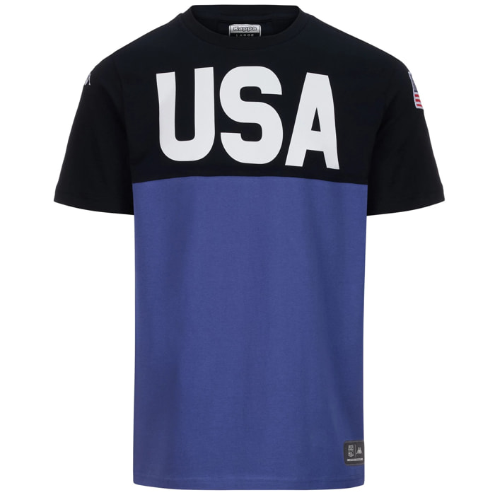 Kappa - T-Shirts & Top Uomo Donna Blu - Supporter Ayba2B Usa Us