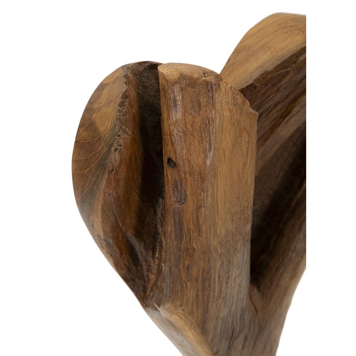 SCULTURA CUORE IN TEAK RIC. CM 15X10X35 (PEZZI UNICI - NON RIP. IN SERIE)