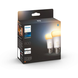 Ampoule LED connectée PHILIPS HUE White Ambiance E27 x2