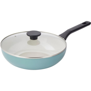 Sauteuse ESSENTIELB 28cm avec couvercle vert