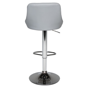 Lot de 2 tabourets de bar gris JASPER
