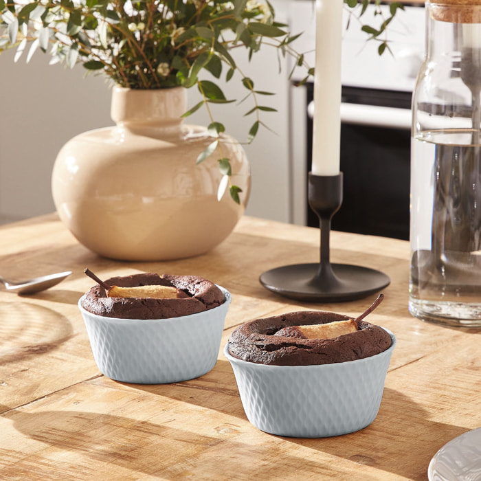 Ramequín gris 11 cm de ópalo culinario Smart Cuisine Wavy - Luminarc