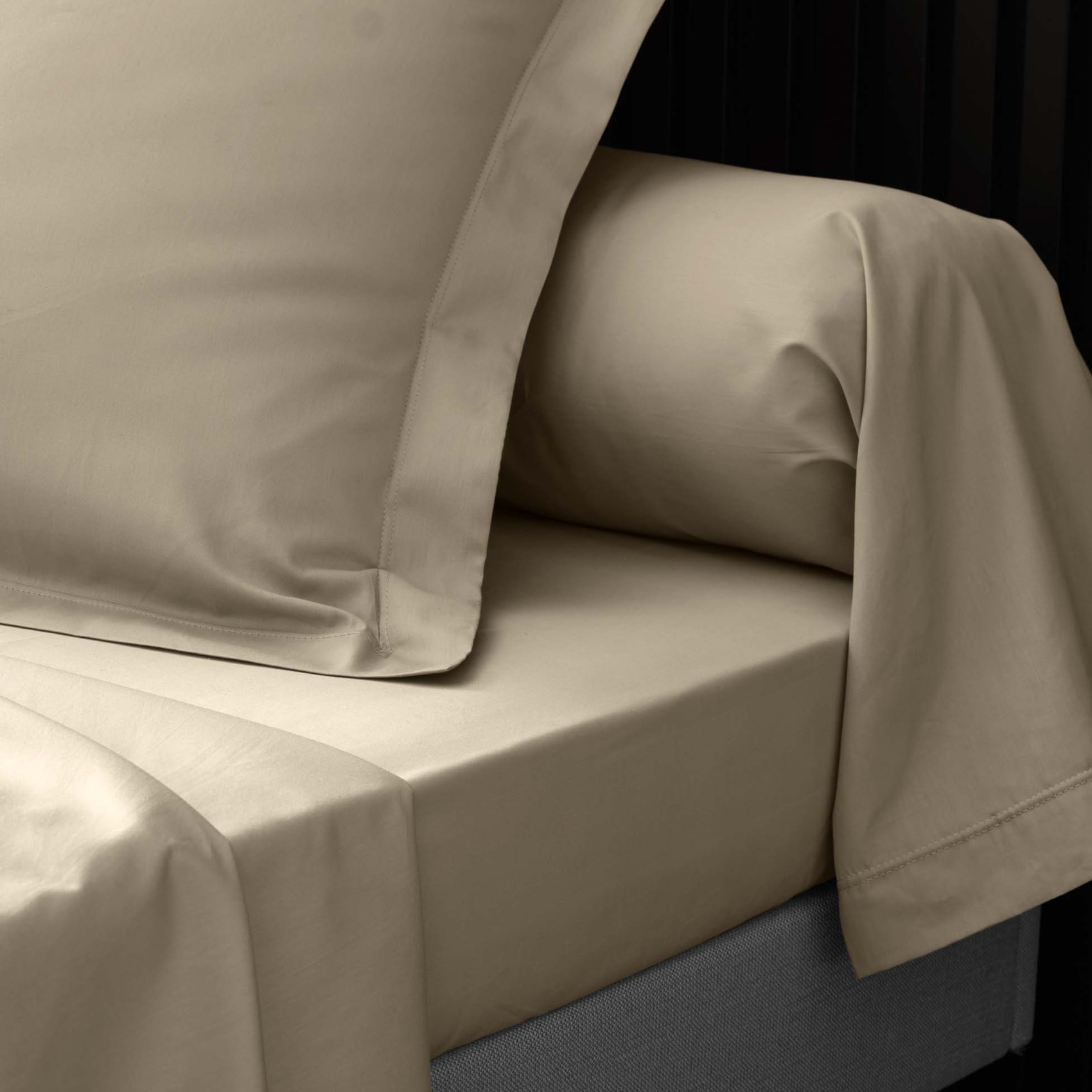 Drap Housse Uni 100% Percale de Coton ORIGINE - Sable