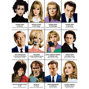 Affiche - Tim Burton characters - Olivier Bourdereau