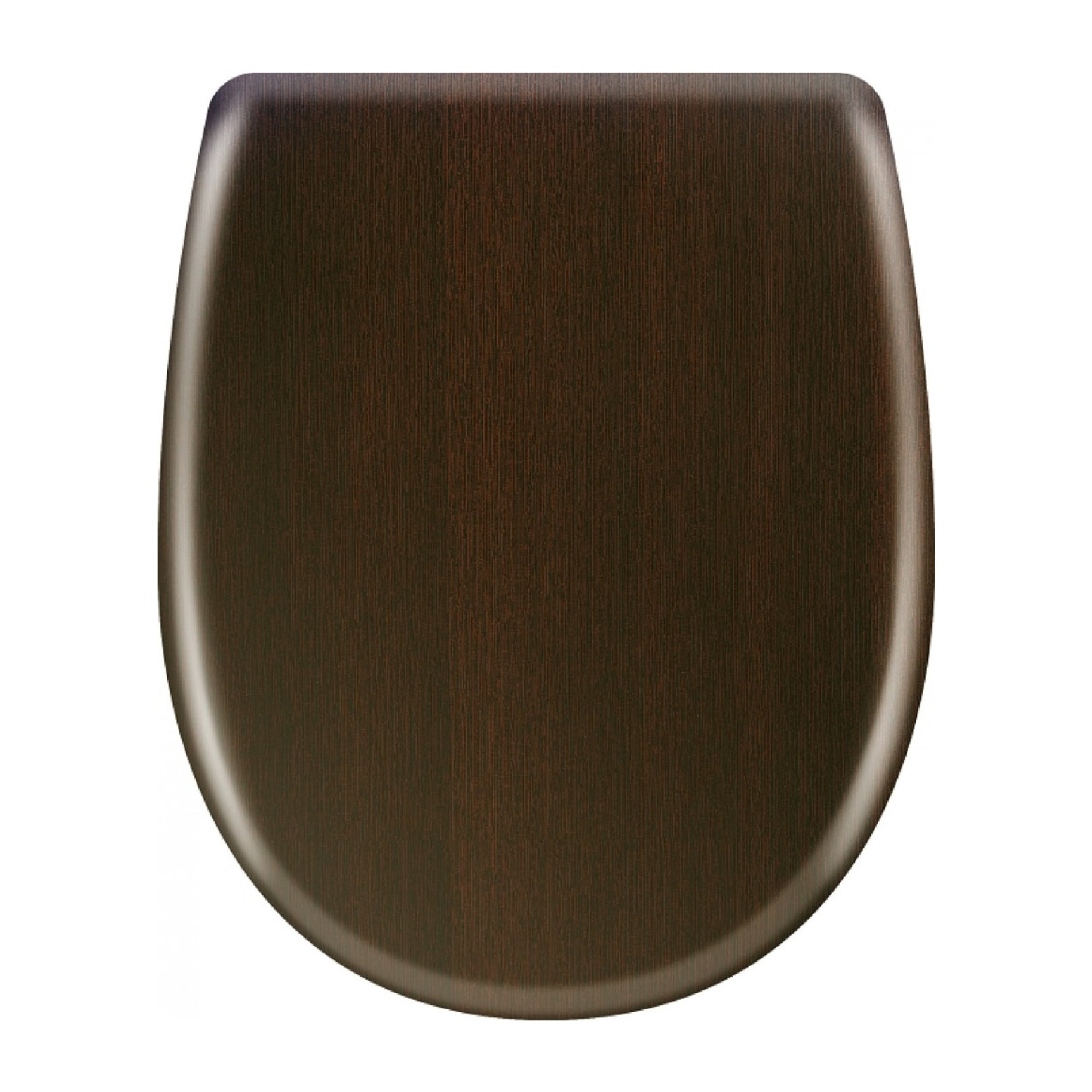 Abattant easy clip avec descente assistée en bois exotique - Marron chocolat