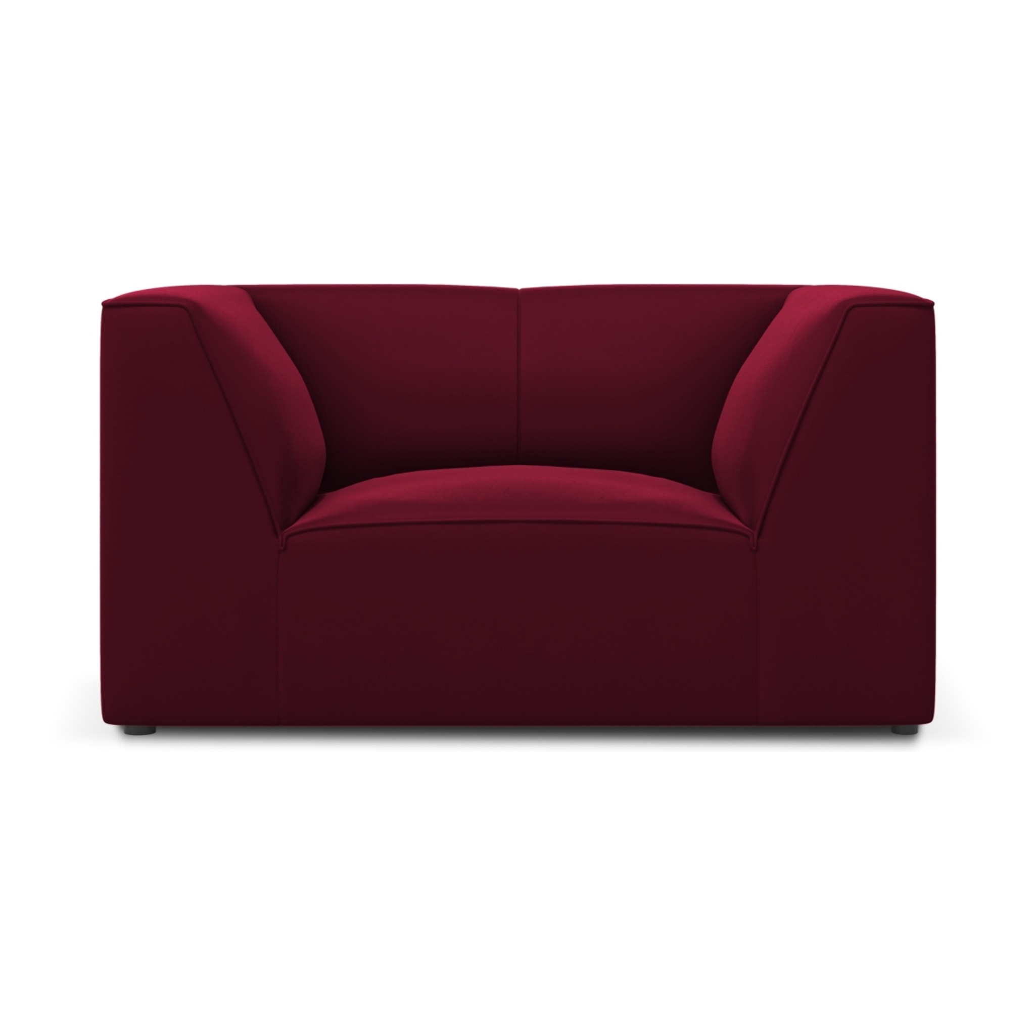 Fauteuil "Charles" en velours rouge