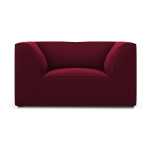 Fauteuil "Charles" en velours rouge