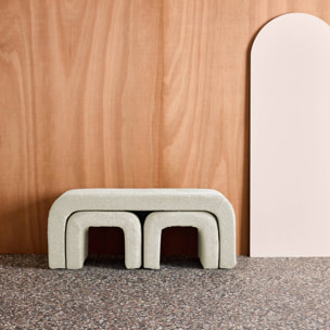 Banc et tabourets gigognes bouclette  INO
