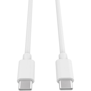 Câble USB C ESSENTIELB vers USB-C 1M Blanc compatible iPhone 17 16 15 Pro Max et Samsung Galaxy S25 S24 Ultra