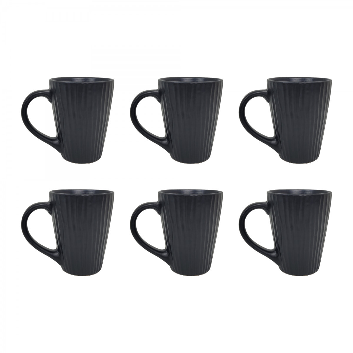 Lot de 6 mugs noirs, SUGAR