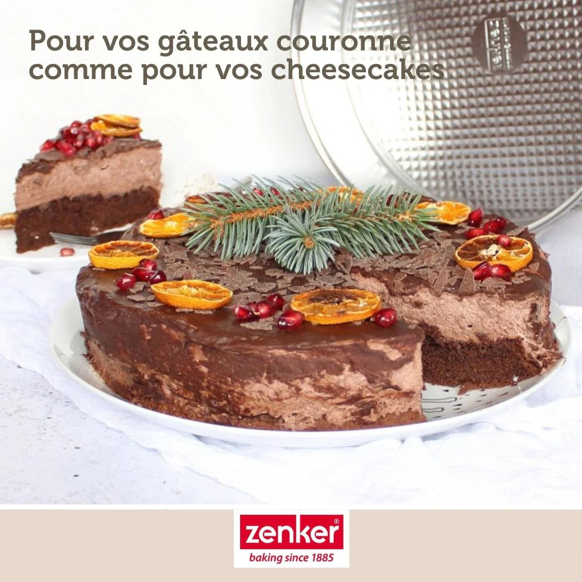 Moule à manqué et à savarin double fond 26 cm Zenker Silver