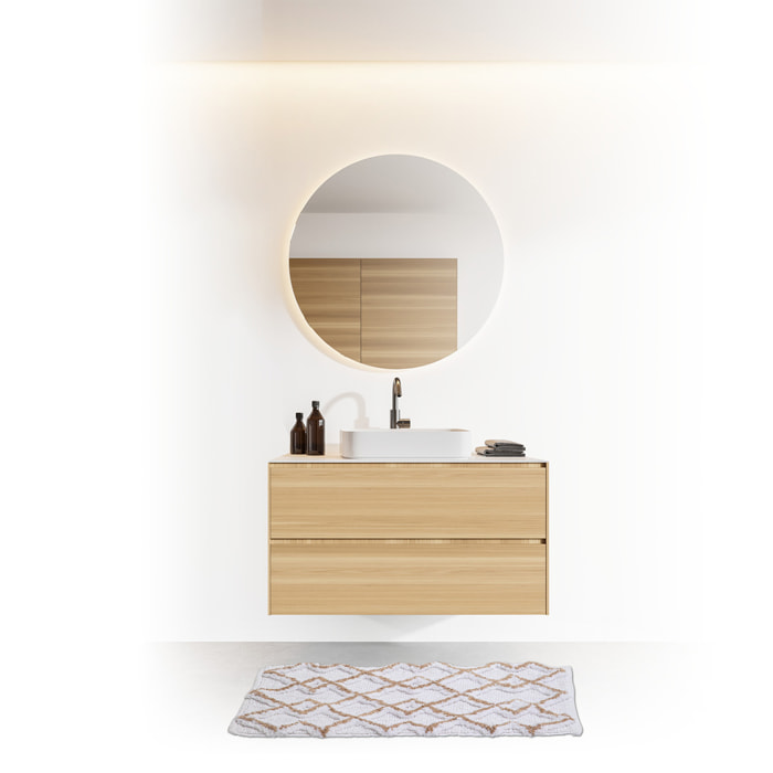 Tapis 50x75 cm Blanc Taupe