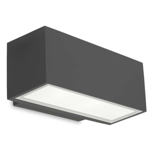 LEDS C4 Aplique IP65 Afrodita LED 220mm Double Emission LED 17.9 Blanco neutro - 4000K ON-OFF Gris urbano 1644lm