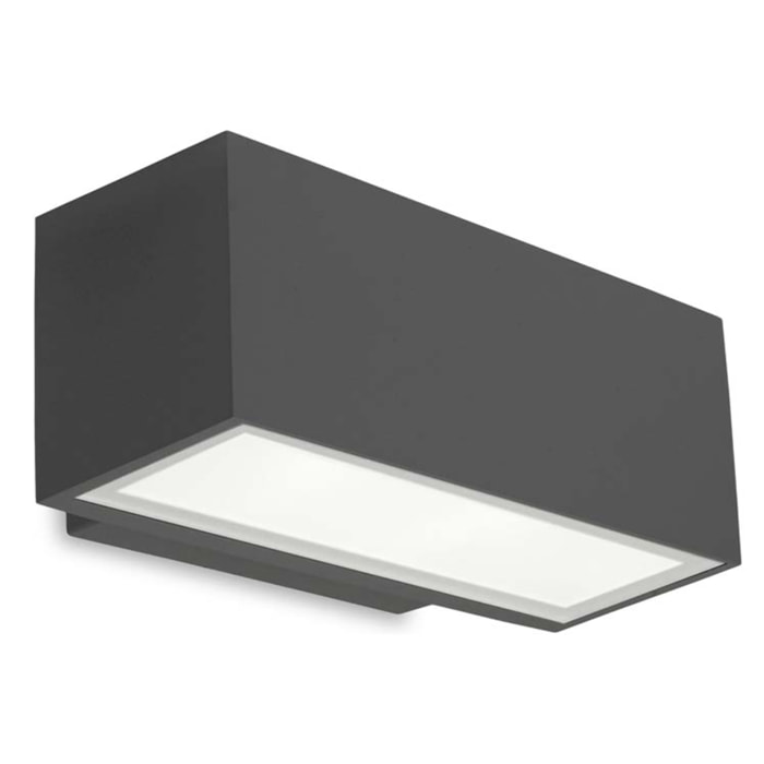 LEDS C4 Aplique IP65 Afrodita LED 220mm Double Emission LED 17.9 Blanco neutro - 4000K ON-OFF Gris urbano 1644lm