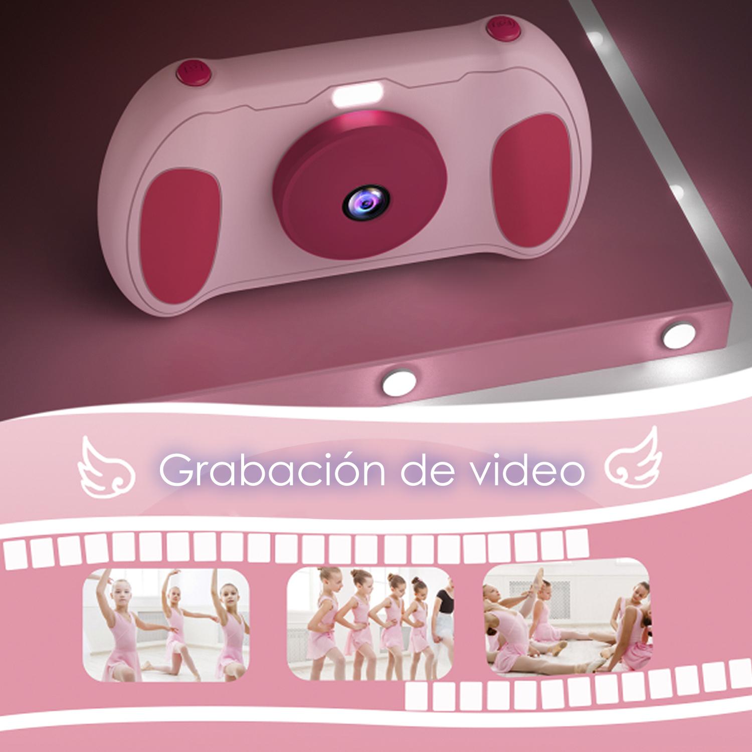 Fotocamera e videocamera per bambini con giochi integrati. Doppia fotocamera, 48mpx e video Full HD. Schermo da 2,4 pollici.