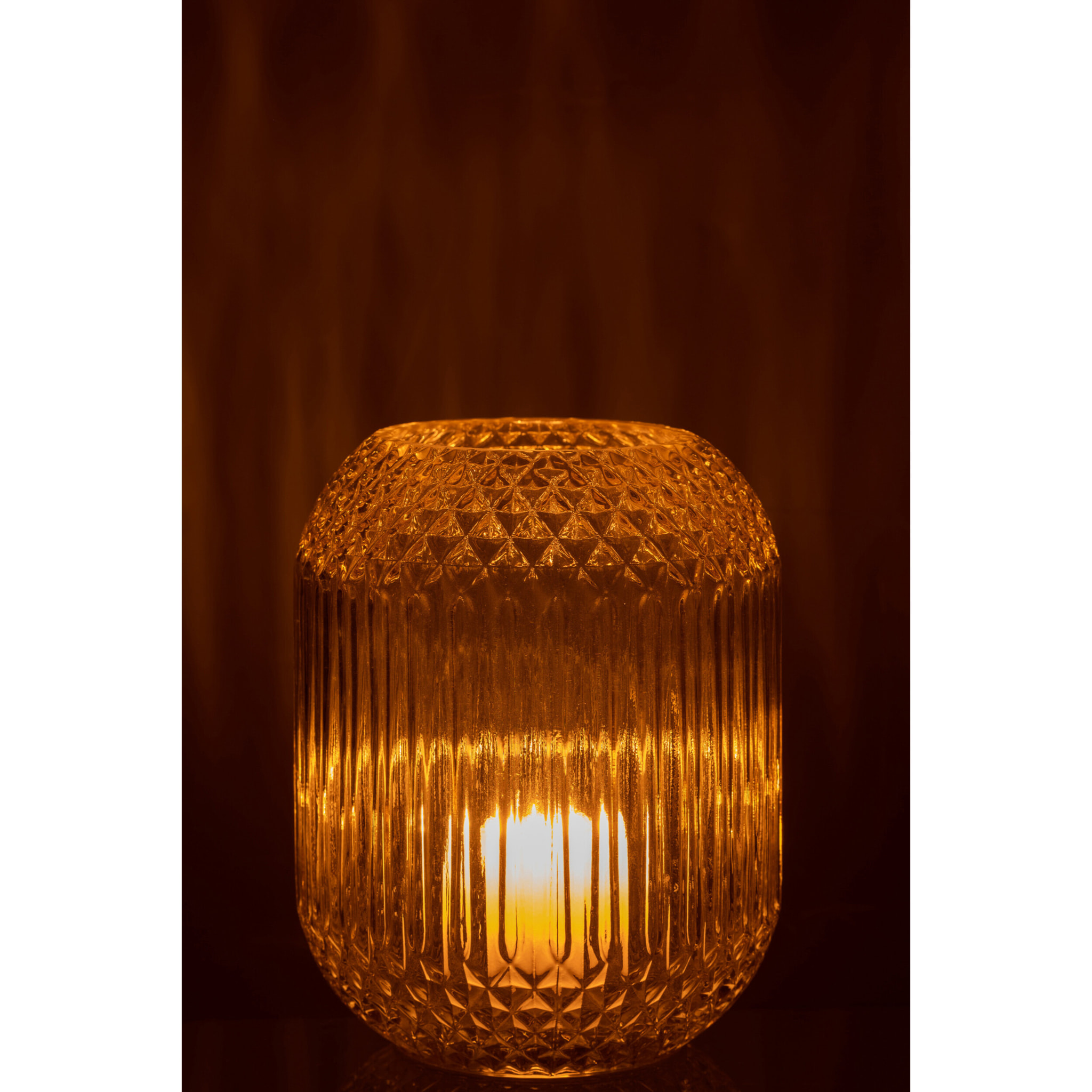 J-Line vase Droit Taille - verre - jaune - medium -  Ø 18.5 cm