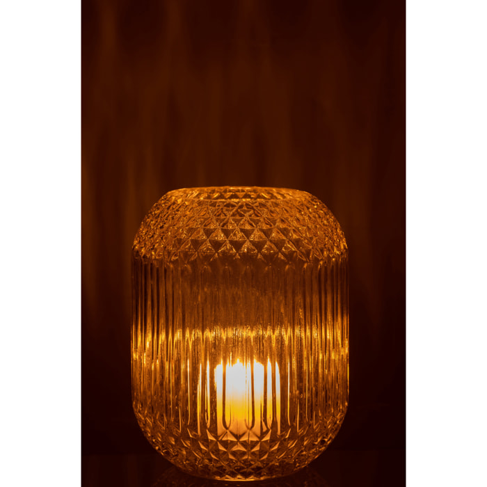 J-Line vase Droit Taille - verre - jaune - medium -  Ø 18.5 cm